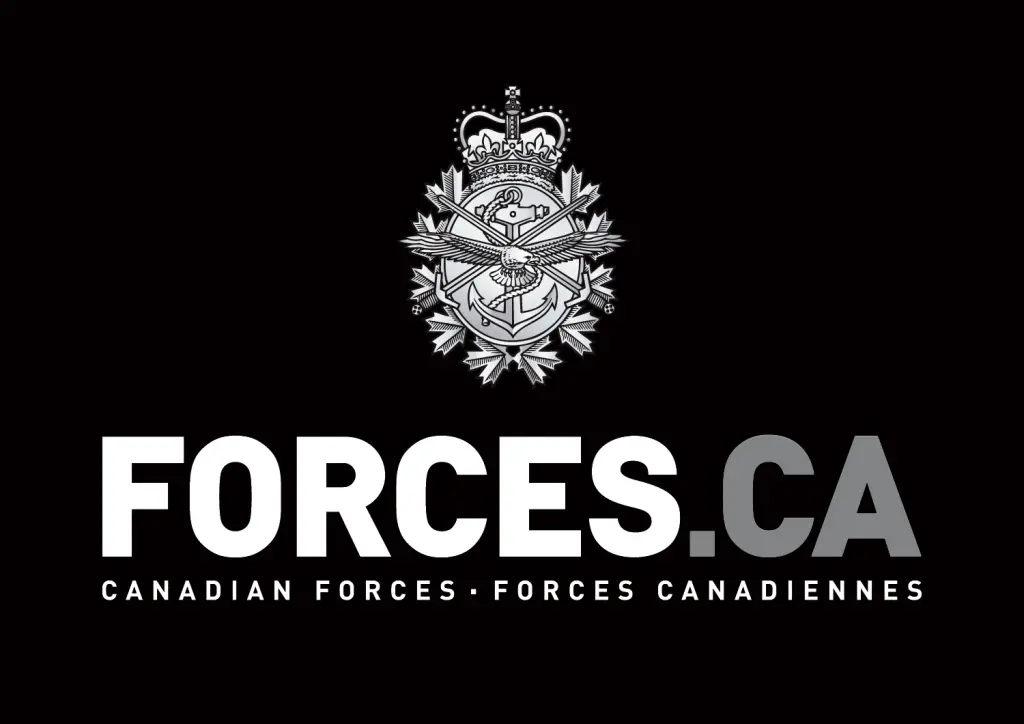A canadian forces logo with the word " forces. Ca ".