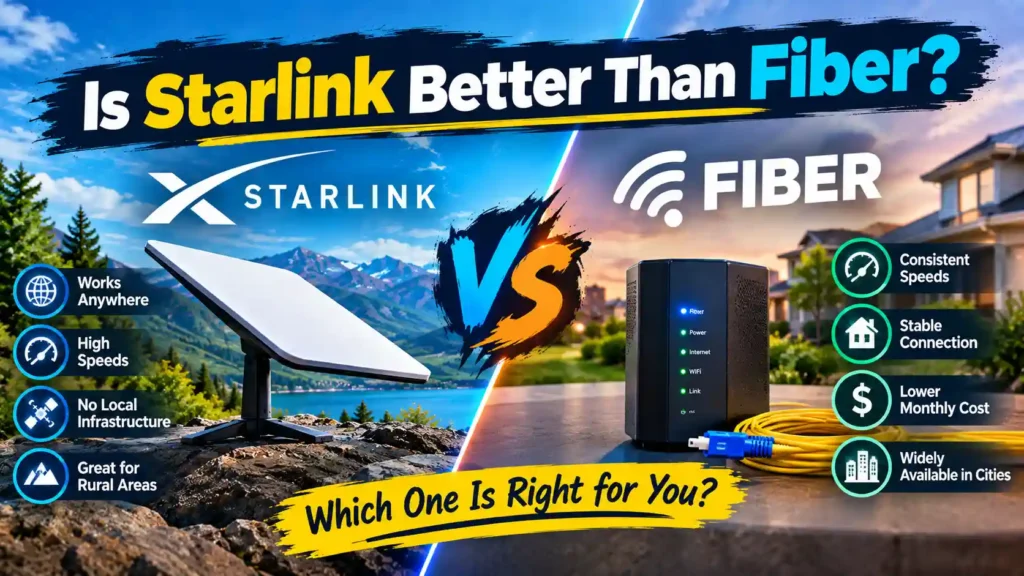 is starlink better than fiber